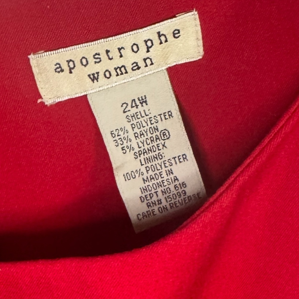Apostrophe Bold Red Sleeveless Dress - Picture 3 of 3